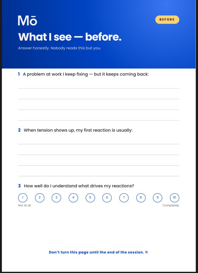 Worksheet: What I see — before
